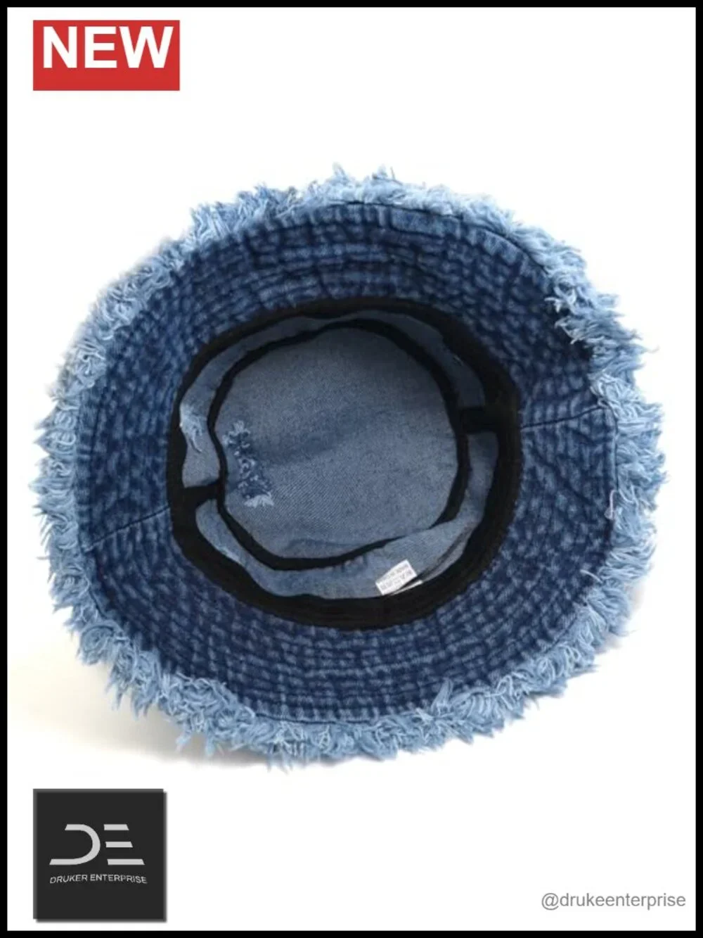 Denim Bucket Hat for Women Ripped Sun Hat Outdoor Cap